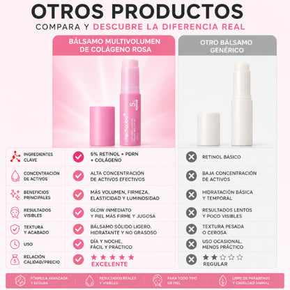 Bálsamo Multivolumen de Colágeno Rosa