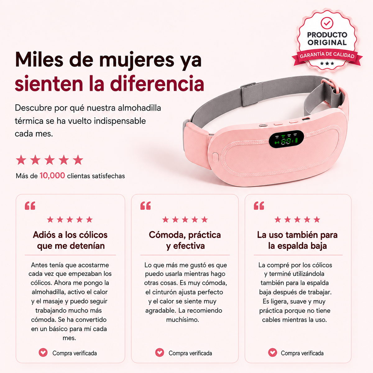 Almohadilla Térmica Anticólicos Menstruales